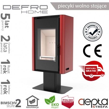 piecyk Defro SOLUM TOP - 9 kW - czerwony