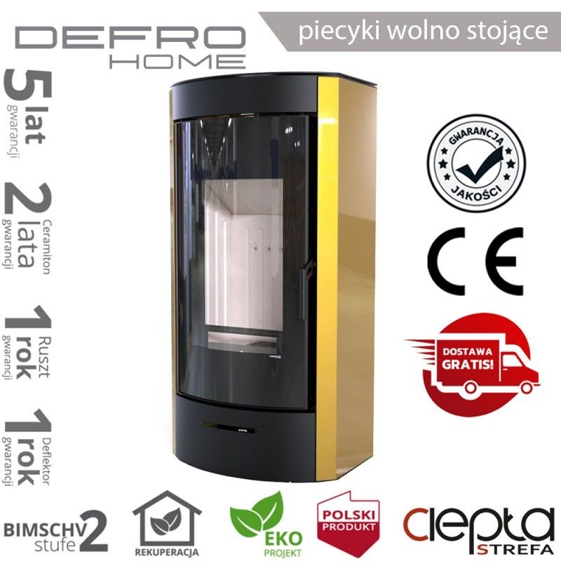 piecyk Defro ORTI - 9 kW - złoty