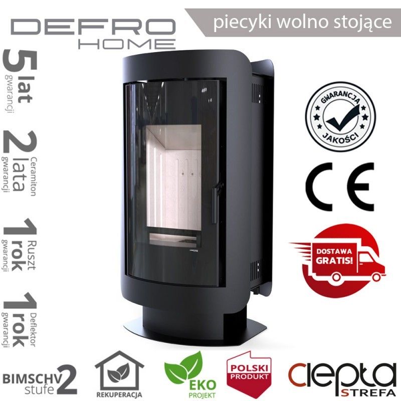 piecyk Defro OVAL - 9 kW - czarny