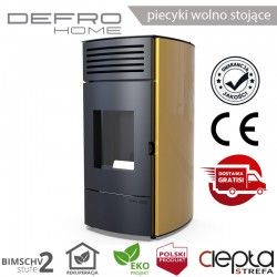 Defro AQUAPELL - 13,1 kW - złoty - piecyk na pellet