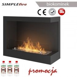 biokominek SIMPLEfire Corner 600 R z szybą