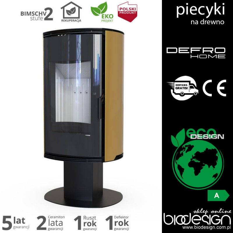 piecyk Defro ORBIS TOP- 9 kW - złoty